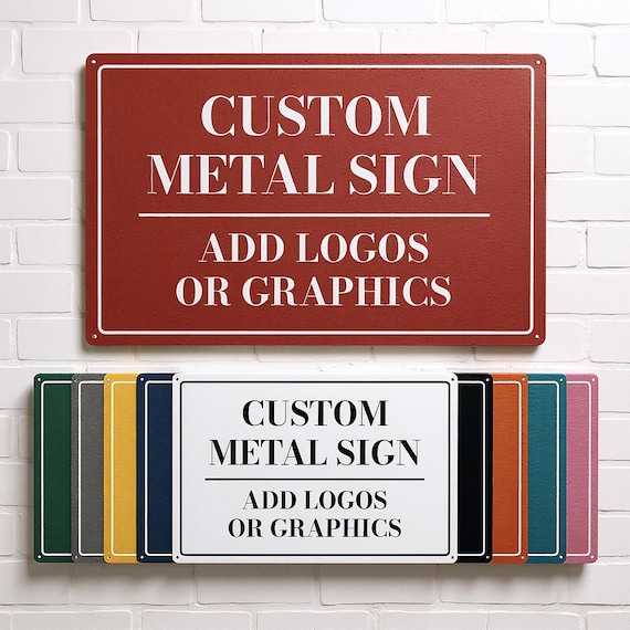 Custom Metal Sign with Any Text - Personalized Outdoor and Garden Signs - Custom Metal Plaque for Home & Wall Decor