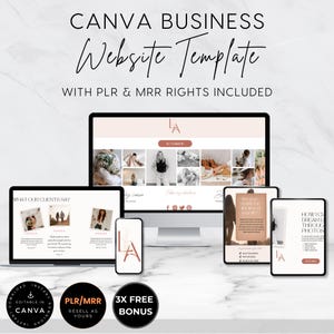 Canva Website Vorlage, Landing Page, Sales Funnel, Canva Sales Page Template, Business Website, Digitales Produkt, PLR MRR