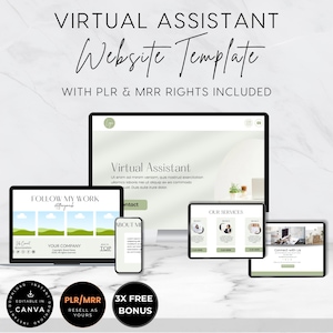 Canva Website Vorlage, Landing Page, Sales Funnel, Canva Sales Page Template, Business Website, Digitales Produkt, PLR MRR