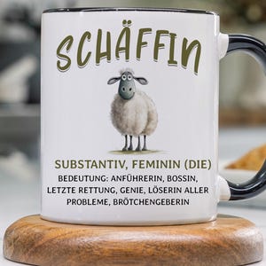 Tasse Chefin Geschenke lustig: Schäffin, Frauen Becher, Spruch Führungskraft Kaffeebecher Geschenkidee, Kaffeetasse Beförderung Vorgesetzte