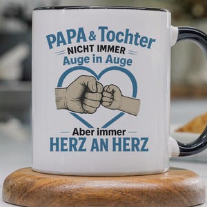 Papa Tochter Geschenk Vatertagsgeschenk Vater Tasse Vater Mädchen Vater Tochter Tasse Papa Tochter Becher Kaffeetasse Papa Personalisiertes