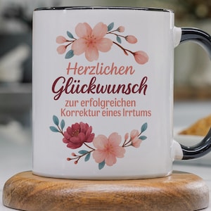 Personalisierte Spaltung Tasse, Herzlichen Glückwunsch zur Erfolgreichen Korrektur eines Irrtums, Trennung Spruch, Lustiges Geschenk
