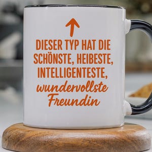 Geschenk für Männer Jahrestag Valentinstag  Tasse Freund: wundervollste Freundin, Geschenk Ihn Geburtstag Kaffeetasse, Jahrestag Beziehung