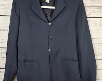VTG Rena Rowman for Saville women's 8P Navy Three Button Jacket