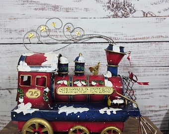Christmas Express Locomotive Train Engine READ