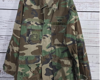 Vintage 1970s USMC ERDL Camo Cotton Poplin Ripstop Cargo Fatigue