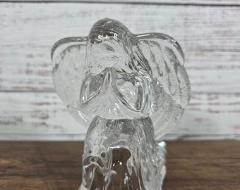 VTG Lead Praying Crystal Angel Votive Candal Holder Tea Light Glass