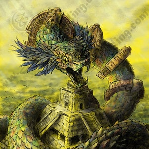 Quetzalcoatl. 11 x 14&quot; Artist Print (Print)