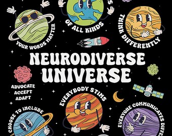 Archivo PNG digital con diseño de neurodiversidad, idea para imprimir, archivo PNG de concientización sobre el autismo, diseño de juegos, diseño de neurodiversidad, diseño de concientización sobre el autismo