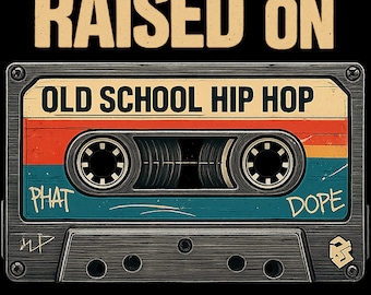 Cassette de rap inspirado en el diseño de grafiti de hip hop de la vieja escuela, archivo PNG digital, idea para imprimir, archivo PNG de hip hop, diseño retro de cassette