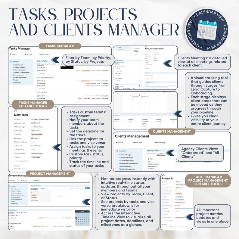 Agency Notion Template | All in One Agency Management System | Project ...