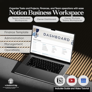 Notion Business Workspace Hub pour la gestion de plusieurs équipes Gestion de projet ou agence numérique avec tableau de bord du propriétaire d'entreprise