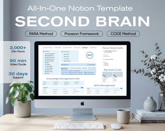 Second Brain Notion Template Goal Tracker & Knowledge Hub  Learning Skills Dashboard