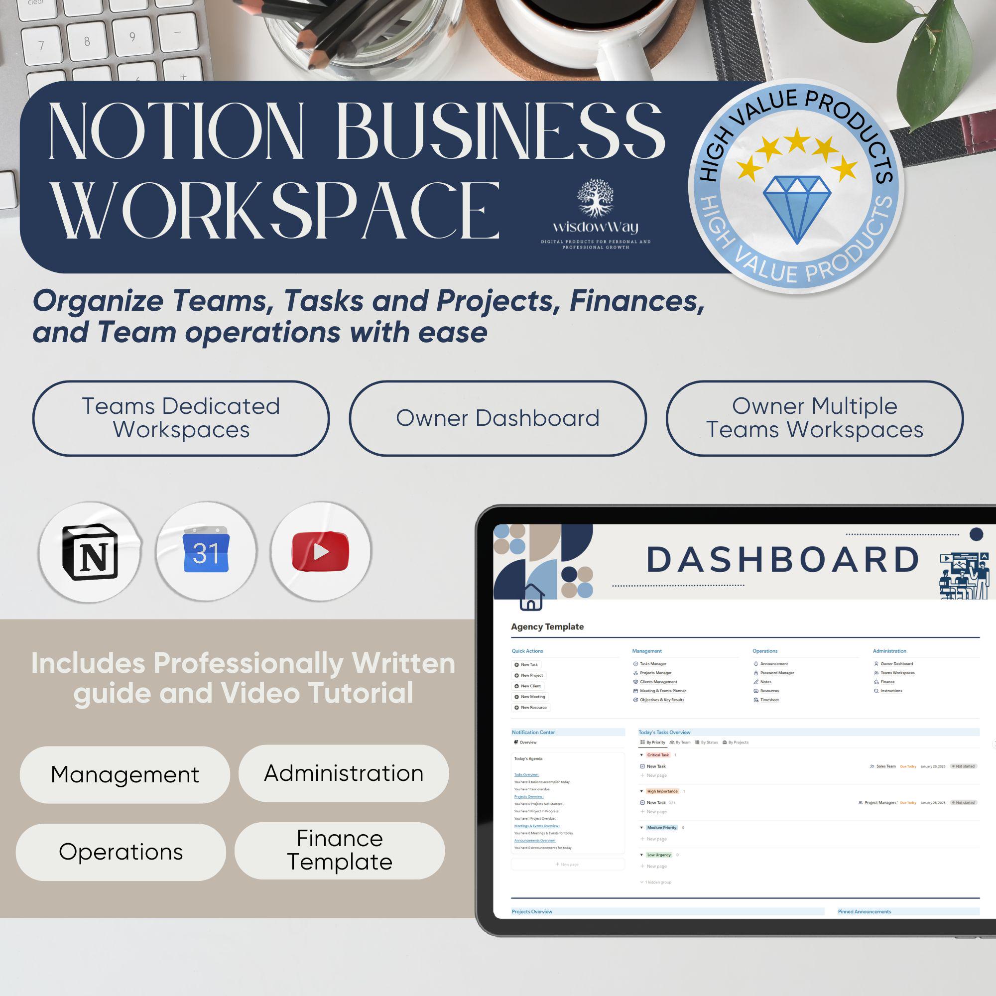Agency Notion Template | All in One Agency Management System | Project ...