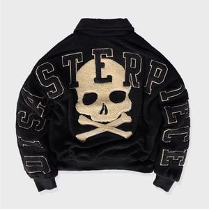 Sherpa Jacket Dizaster Piece On Black Unisex