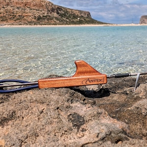 Balkan Sling Ręcznie robiony Drewniany Prezent Dla Mężczyzn Sprzęt Wędkarski Do Nurkowania i Polowania Hawajski Sling Podwodny Slingshot Snorkeling + Podróżna Włócznia