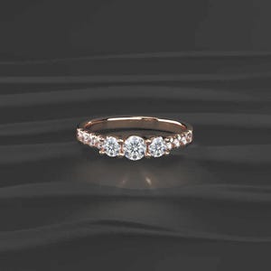 1 Carat Diamond Ring in 14K Real Rose Gold With Lab Grown Diamond | Engagement Ring | Wedding Rings |Gift for her | Bridal Ring