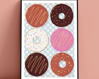 Doughnuts and Donuts art print poster
