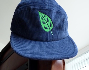 Monstera Swiss Cheese Plant Leaf embroidered cotton cap