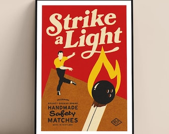 Strike Bowling Matchbox Art Print Poster