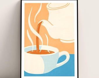 Time for Tea — teapot art print poster