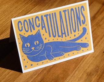 Concatulations Congratulations Greeting Card