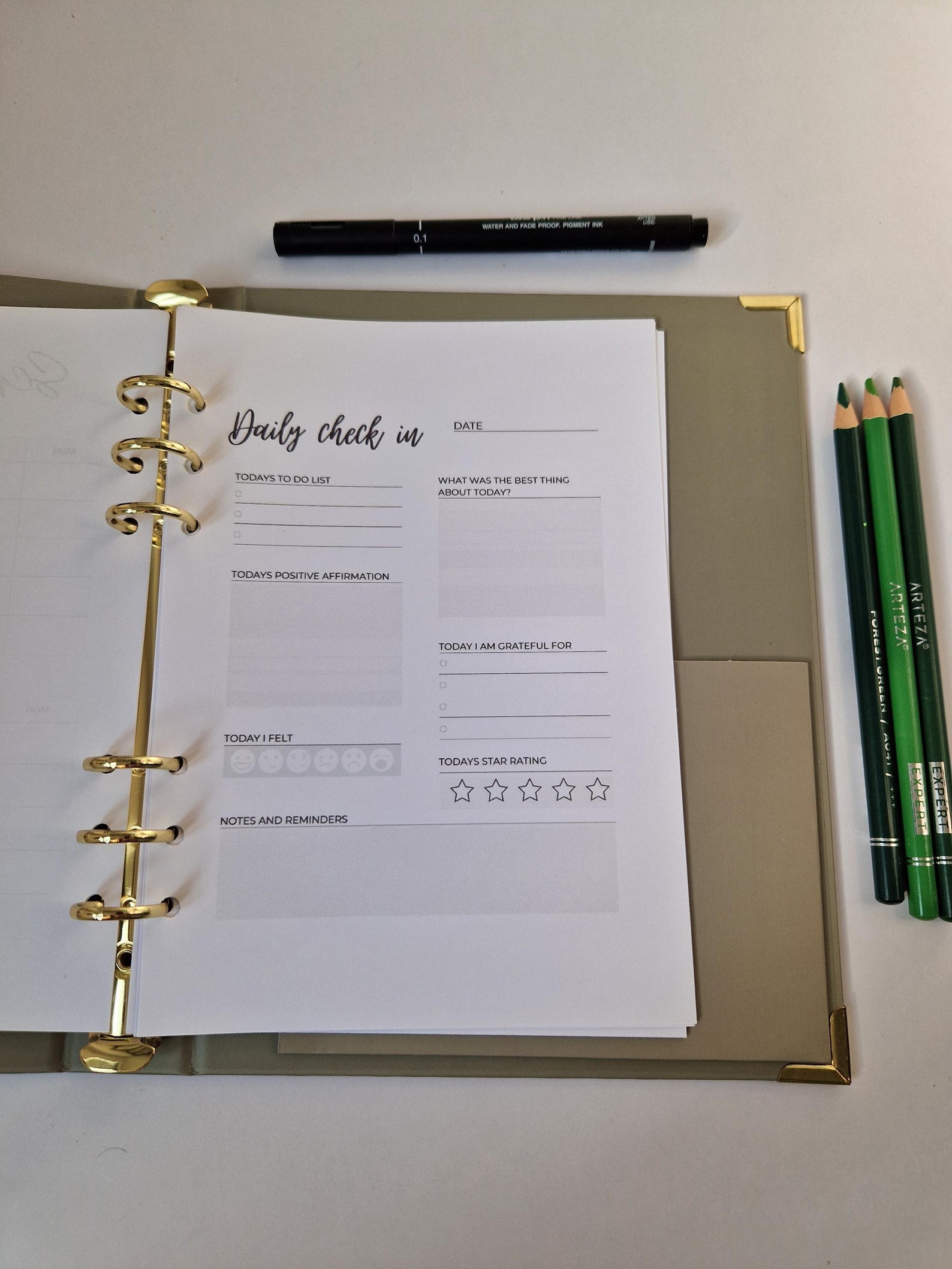 Daily Check in Planner - Etsy