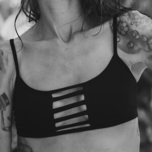 Black Strappy Organic Cotton Bra, Organic Lingerie, Organic Cotton Soft Cup Bra, Soft Cup Yoga Bra, Eco Fashion, Women Underwear Bra Top