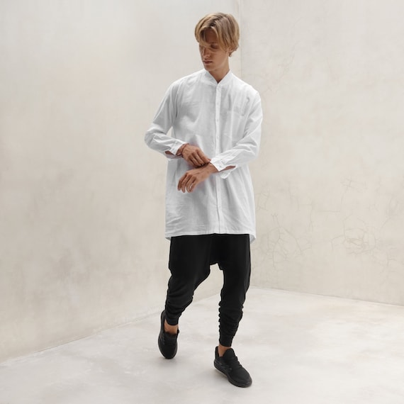 Men Hemp Button Down Tunic White Mens Casual Button Shirt Holy Shirt Mens Elegant Shirt White Shirt. Etsy Ireland