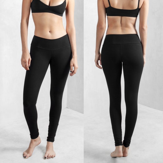 Leggings negros de algodón orgánico, mejores leggings, pantalones de yoga  orgánicos, leggings negros, athleisure, fajas, pantalones largos negros,  pantalones de yoga -  México