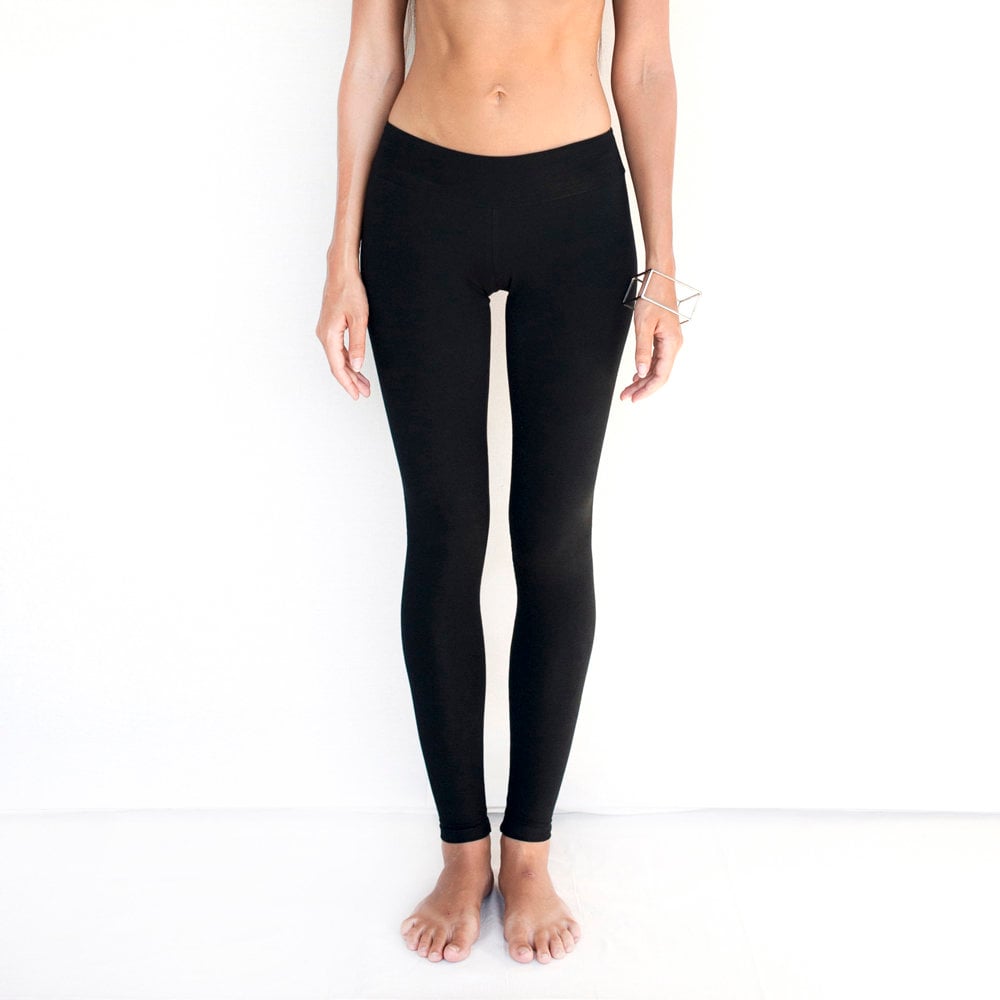 Curvy Black Leggings, Plus Size Yoga Pants Cropped, Curve Active