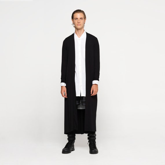 Luchtvaart dans Het is goedkoop Mens Cardigan Mens Long Cardigan Mens Sweater Mens Black - Etsy