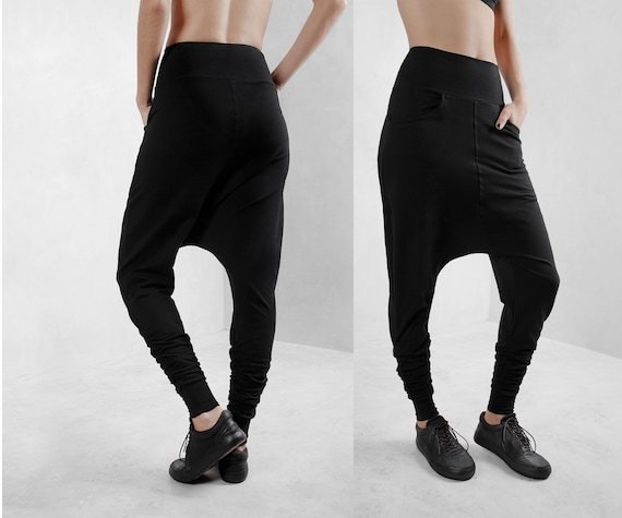 Black Harem Pants, Organic Cotton, Baggy Pants, Sweatpants, Lounge Pants, Yoga  Pants, Boho Clothing, Streetwear, Black Pants, Womens Pants -  Canada