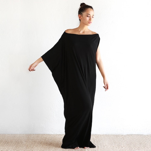 Boho off Shoulder Kaftan Asymmetric Long Loose Maxi Dress - Etsy