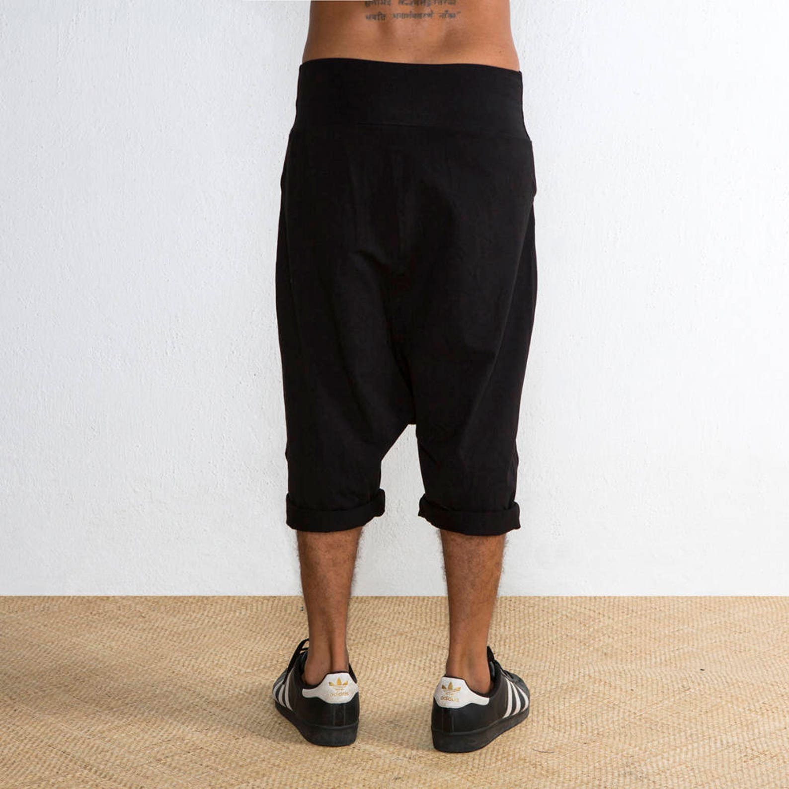 Men's Low Crotch Shorts Drop Crotch Shorts Black Baggy - Etsy Australia