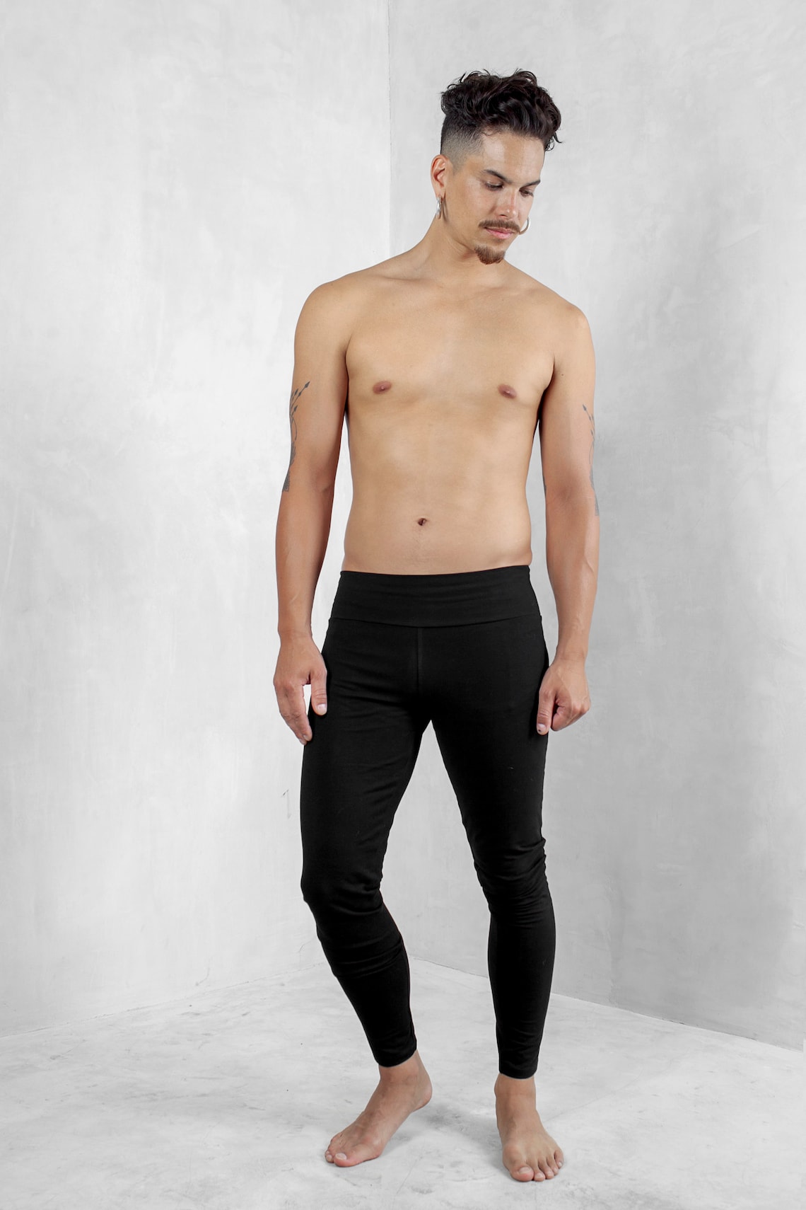 Mens Black Pants Organic Cotton Leggings Mens Leggings Mens Etsy