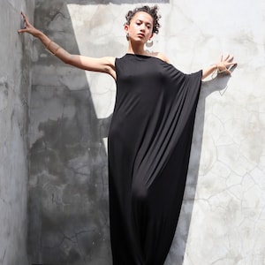 Asymmetric Goth Tunic: Off Shoulder Dress, Soft Plus Size, Boho Beach Cover Up, Stylish and Versatile