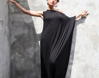 Asymmetric Goth Tunic: Off Shoulder Dress, Soft Plus Size, Boho Beach Cover Up, Stylish and Versatile