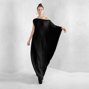 Off The Shoulder Dress, Black Kaftan, Beach Kaftan Maxi Dress, Boho Dress, Black Long Dress, Caftan Dress, Kaftan Luxury, Maternity Dress