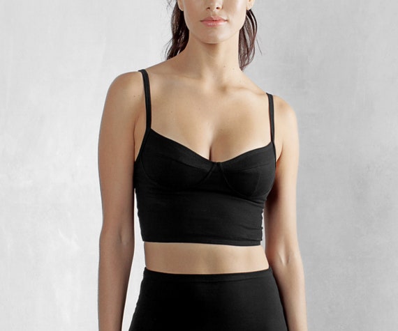 Cropped Sports Top Women Black Bandeau High Tops Womens Tape