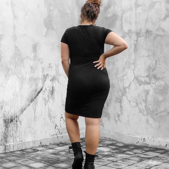 plus size black dress shirts