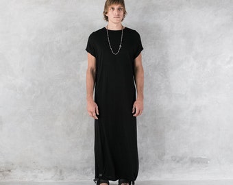 Mens Loungewear, Mens Oversized T-Shirt, Mens Tunic, Mens Kaftan, Mens Dress, Mens Comfort Basics, Mens Fashion, Mens Black Dress, Eco Dress