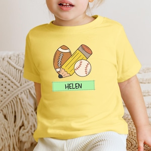 Back to School Boys Shirt, Personalized Name School Shirt, First Day Of School Toddler Shirt, Baseball School Shirt, School Shirt for Kids