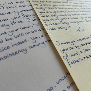 Servicios de caligrafía en alquiler, servicio de escritura a mano, cartas de un amigo, cartas manuscritas personalizadas, cartas de recuerdo, cartas de amor, correo postal.