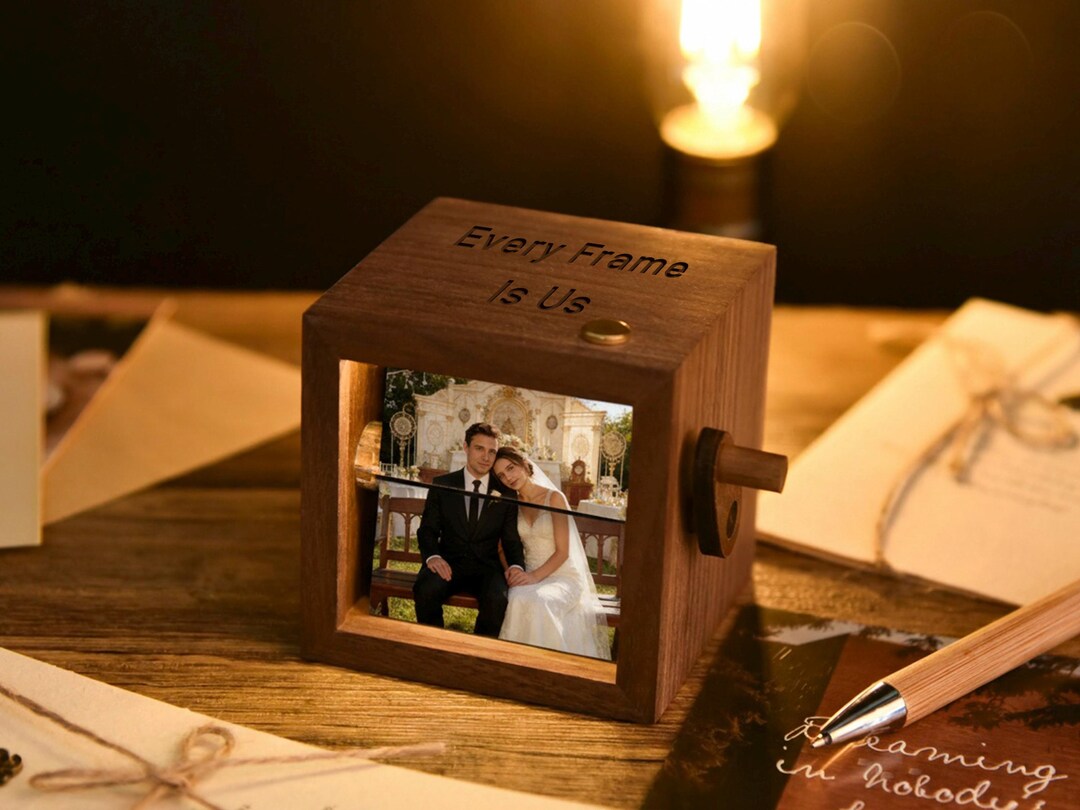 Personalized Photo Flipbook Animation Box,custom Wooden Photo Book With ...