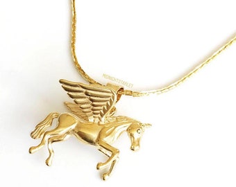 PEGASUS Unicorn Necklace. Stainless Steel! Great Gift. Arrives in a Gift Box w/Ribbon. Handmade in my Los Angeles Studio! We Ship Worldwide.