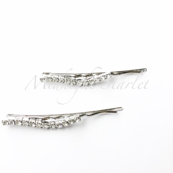 Two 1980's Vintage Swarovski Crystal Hair Pins. Ch