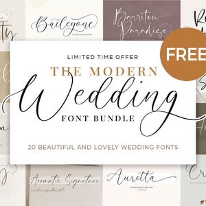 Elegant Wedding Font Bundle: Script & Handwritten Invitation Fonts