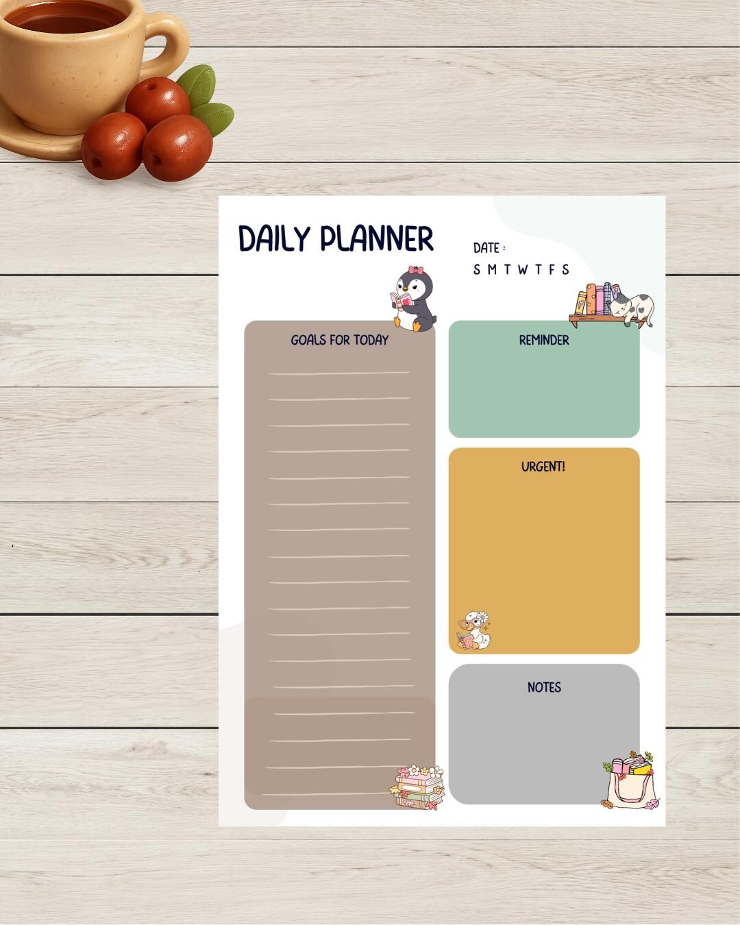 Minimalist Daily Planner Printable | Productivity Planner (A4, A5 PDF ...