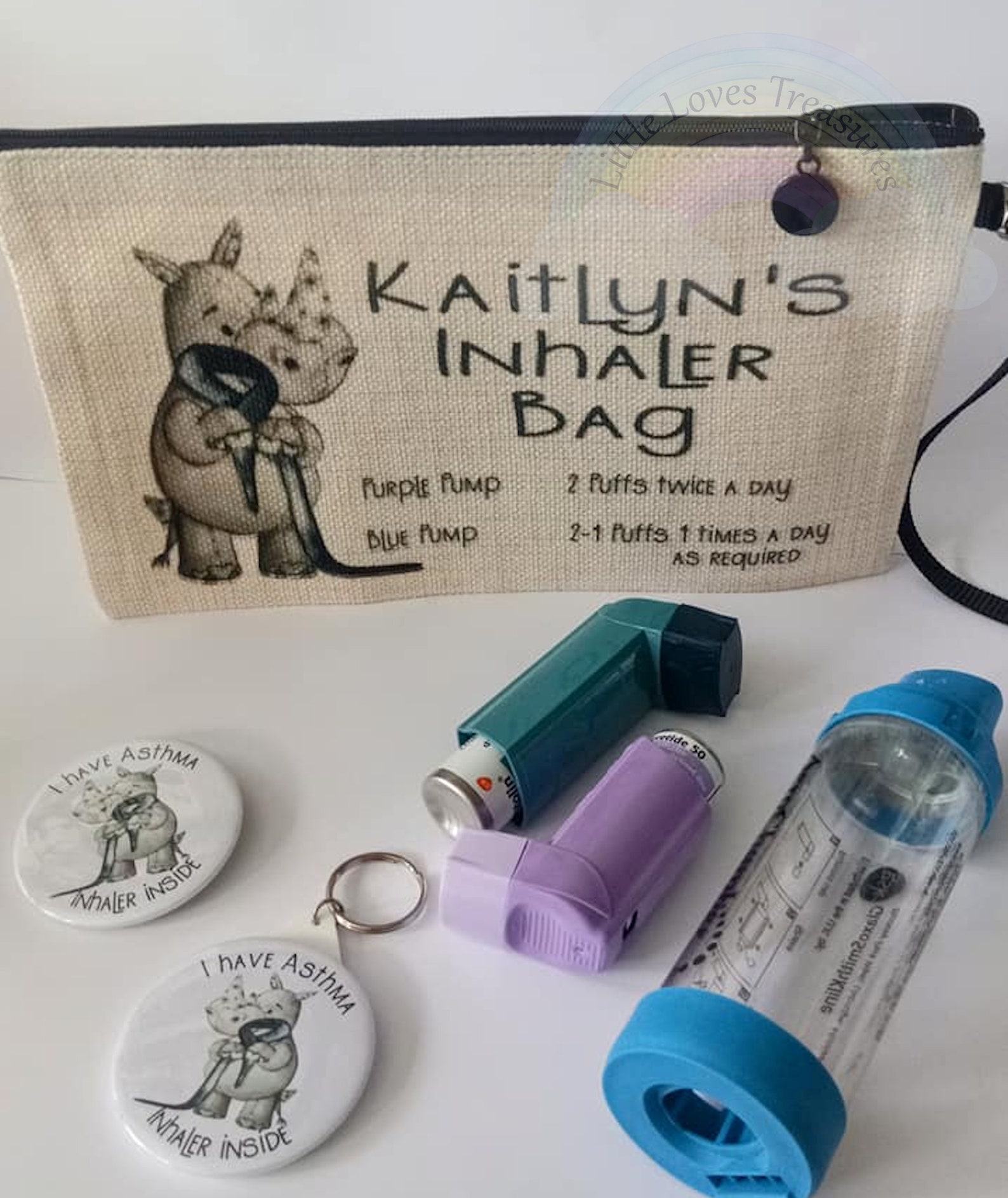 Personalised Asthma Inhaler Bag Asthma Pumps Pouch Etsy UK